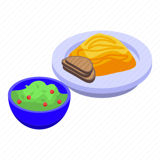 Lunch, spaghetti, isometric icon - Download on Iconfinder