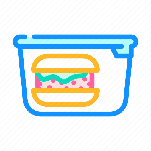 Hamburger, lunchbox, food, dishware, nutrition, backpack icon - Download on Iconfinder