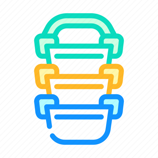 Multi, tiered, lunchbox, food, dishware, nutrition, backpack icon - Download on Iconfinder