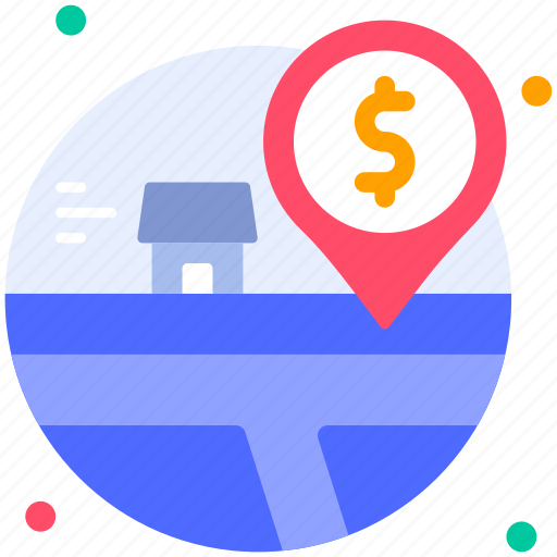 Pin, location, bank, banking, map, finance, business icon - Download on Iconfinder