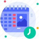 calendar, date, schedule, time, event, workspace, business, working, office