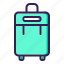 luggage, vacation, bag 