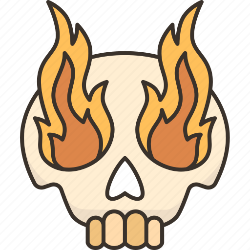 Skull, fire, death, curse, spooky icon - Download on Iconfinder