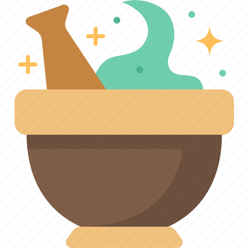 Mortar, pestle, alchemy, herb, magic icon - Download on Iconfinder