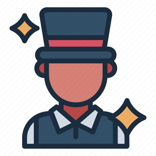 Magician, showman, magic, profession, entertaintment, avatar, profile icon - Download on Iconfinder