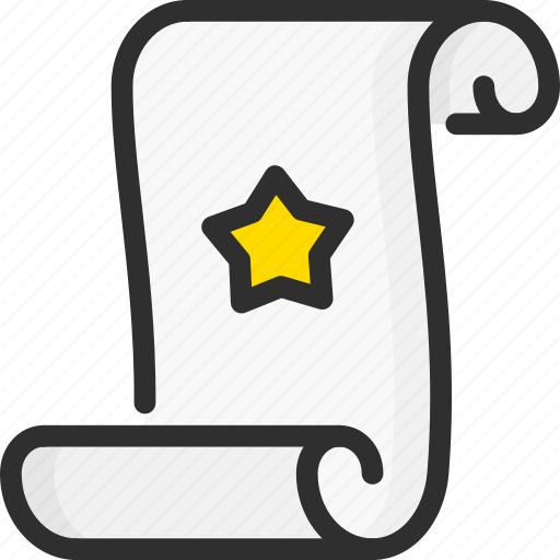 Magic, scroll, show, spell, star icon - Download on Iconfinder