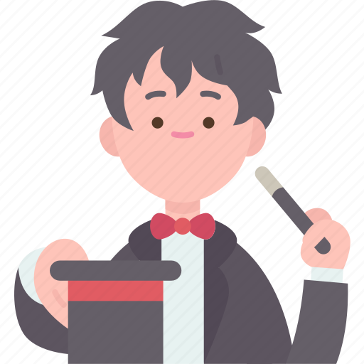 Magician, trick, wand, show, entertainment icon - Download on Iconfinder