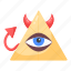 pyramid eye, illuminati eye, providence eye, third eye, magic eye 