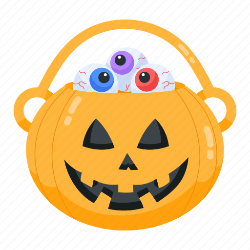 Pumpkin basket, halloween basket, halloween eyes, dead eyes, pumpkin bucket icon - Download on Iconfinder