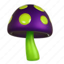 mushroom, toadstool, plant, fungus, mysterious, neon. 