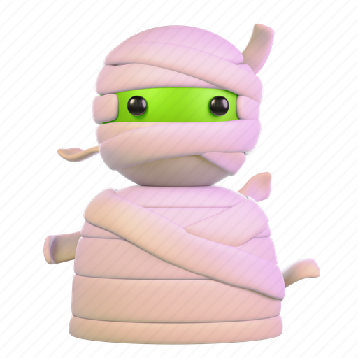 Mummy, halloween, monster, horror, avatar, spooky, scary 3D illustration - Download on Iconfinder