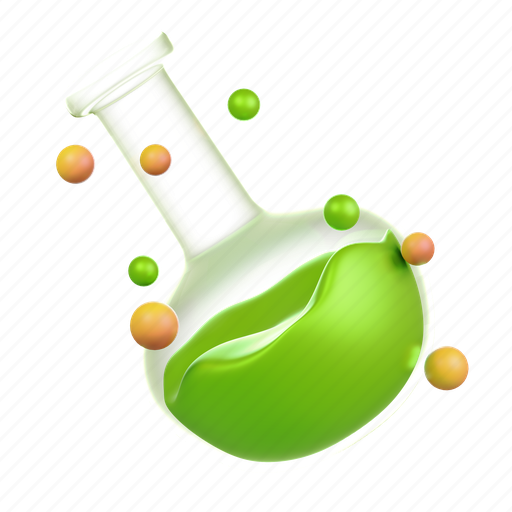 Potion, liquid, neon, bottle, laboratory, medicine, chemistry 3D illustration - Download on Iconfinder