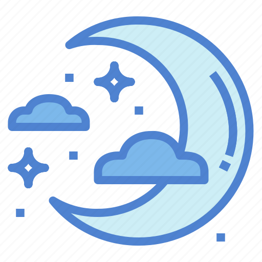 Half, moon, night, stars icon - Download on Iconfinder