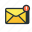 email, important, mail, newsletter, notification, spam, warning 