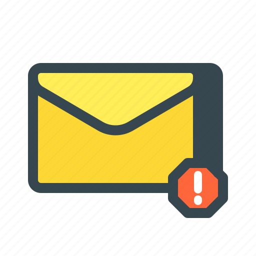 Dangerous, email, mail, newsletter, spam, suspicious, warning icon - Download on Iconfinder