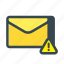 dangerous, email, mail, malware, newsletter, suspicious, warning 