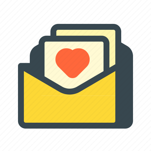 Favorite, greeting card, heart, letter, love, mail icon - Download on Iconfinder