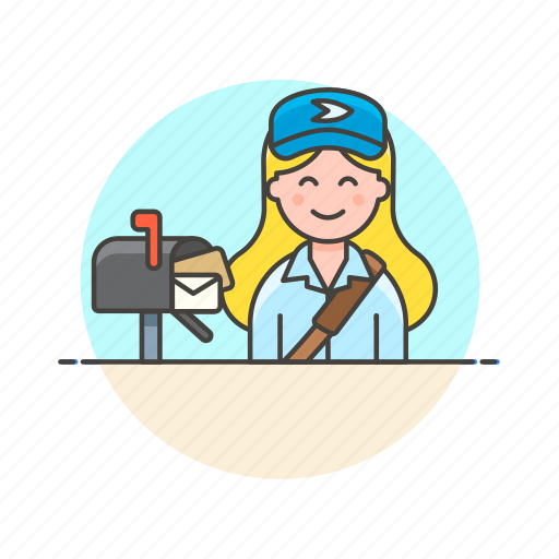 Mail, box, delivery, envelope, letter, profession, woman icon - Download on Iconfinder