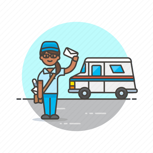 Mail, post, truck, delivery, envelope, profession, van icon - Download on Iconfinder