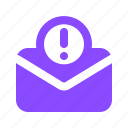 mail, warning, email, message, envelope, letter, inbox