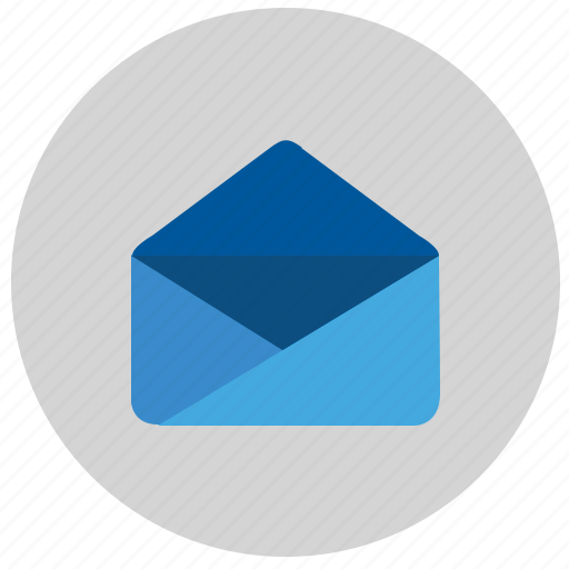 Email, letter, mail, message, open, round icon - Download on Iconfinder