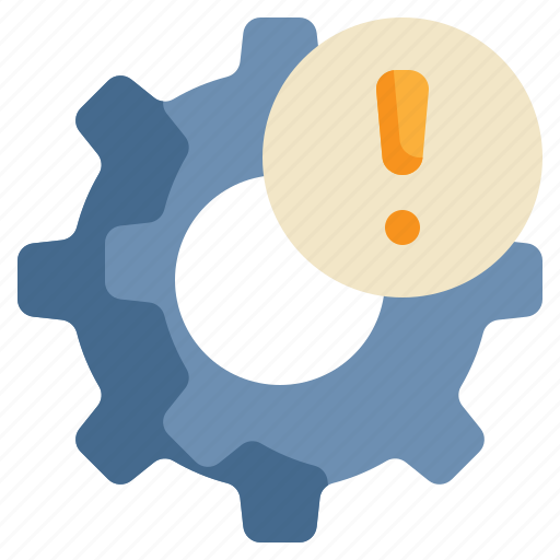 Exclamation, cog, warning, wheel, maintenance icon - Download on Iconfinder