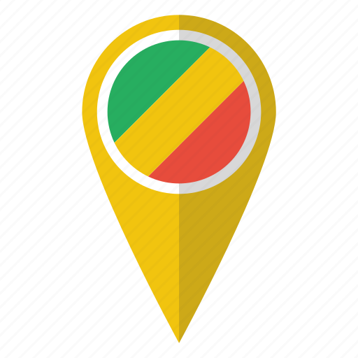 Congo, flag, pin, map icon - Download on Iconfinder
