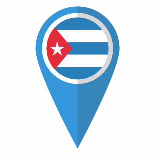 Cuba, flag, pin, map icon - Download on Iconfinder