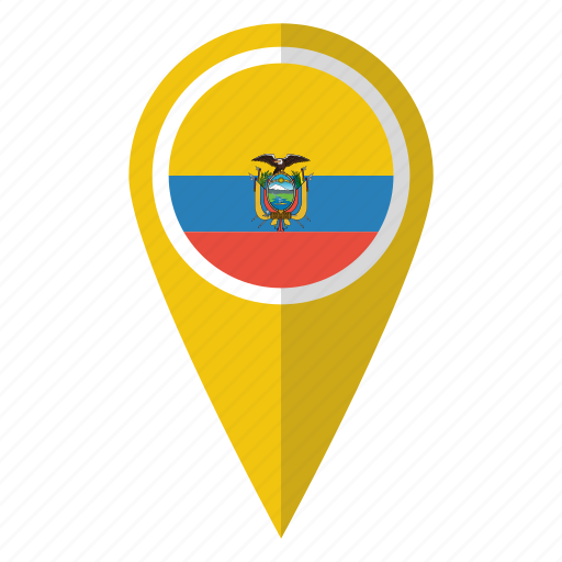 Ecuador, flag, pin, map icon - Download on Iconfinder