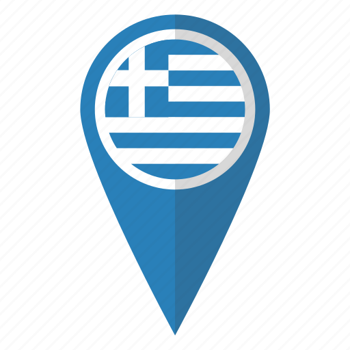Flag, greece, pin, map icon - Download on Iconfinder