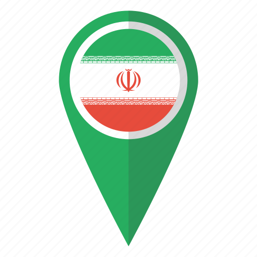 Flag, iran, pin, map icon - Download on Iconfinder