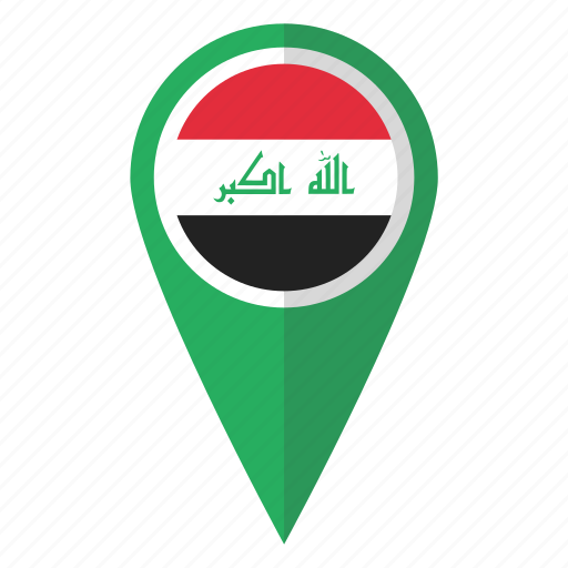 Flag, iraq, pin, map icon - Download on Iconfinder