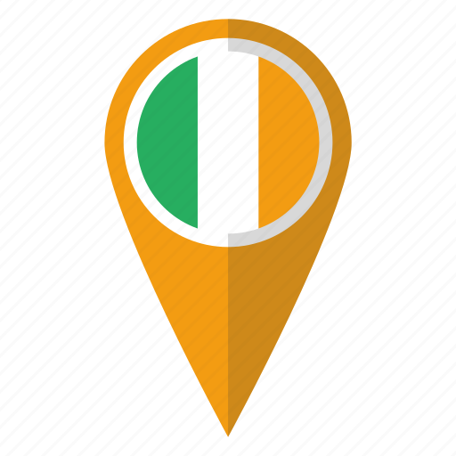 Flag, ireland, pin, map icon - Download on Iconfinder