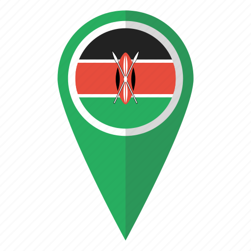 Flag, kenya, pin, map icon - Download on Iconfinder