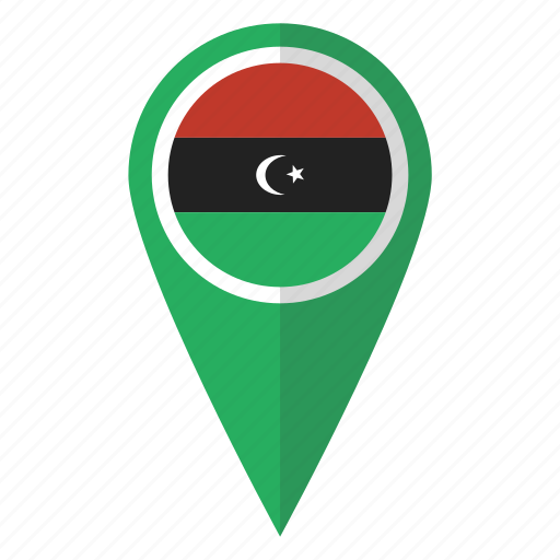 Flag, libya, pin, map icon - Download on Iconfinder