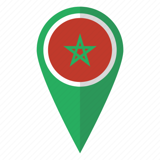 Flag, morocco, pin, map icon - Download on Iconfinder