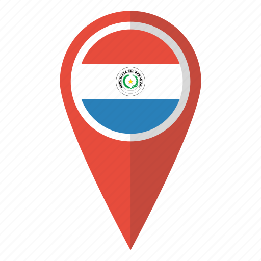 Flag, paraguay, pin, map icon - Download on Iconfinder