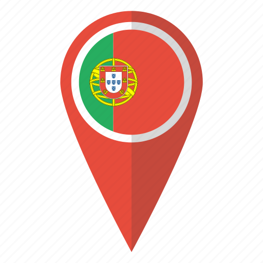Premium Vector  Map pointer with contry portugal portugal flag vector  illustration