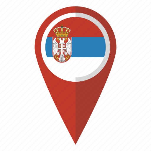 Flag, pin, serbia, map icon - Download on Iconfinder