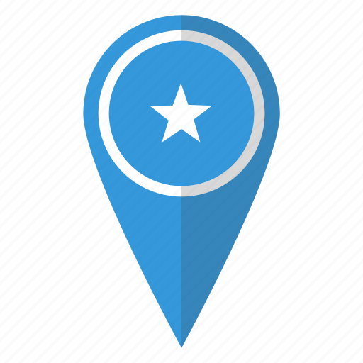 Flag, pin, somalia, map icon - Download on Iconfinder