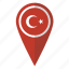 flag, pin, turkey, map 