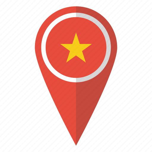 Flag, pin, vietnam, map icon - Download on Iconfinder