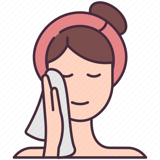 Wipe, woman, face, skincare icon - Download on Iconfinder