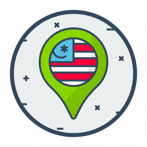 Malaysian, location, pin, marker, direction icon - Download on Iconfinder