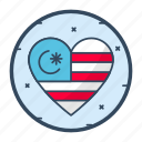 malay, love, country, heart, malaysian, flag