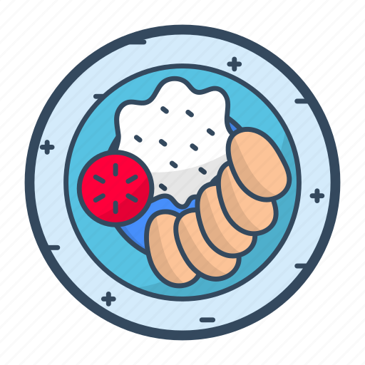 Malay, crispy, potato, dish, yogurt, tomatoes, hasselback potatoes icon - Download on Iconfinder
