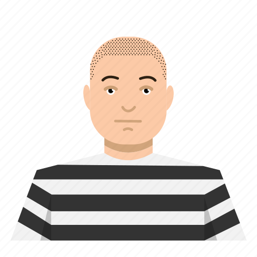 Bold, boy, criminal, jail, male, man, outfit icon - Download on Iconfinder