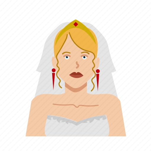 Bride, female, girl, headshot, marriage, woman icon - Download on Iconfinder