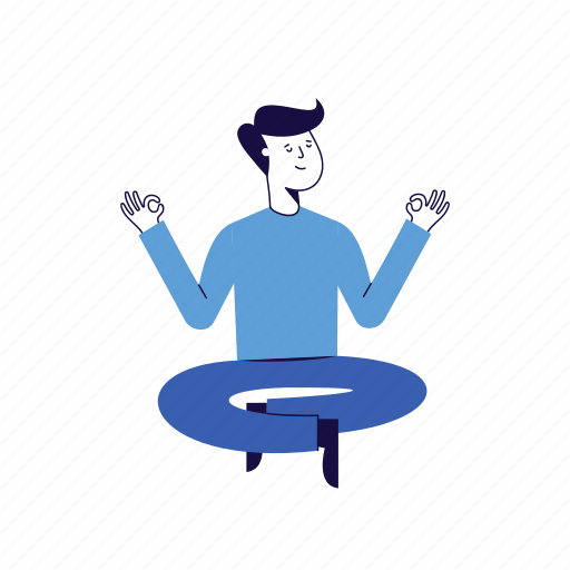 Human, man, meditation, mindfulness, person icon - Download on Iconfinder