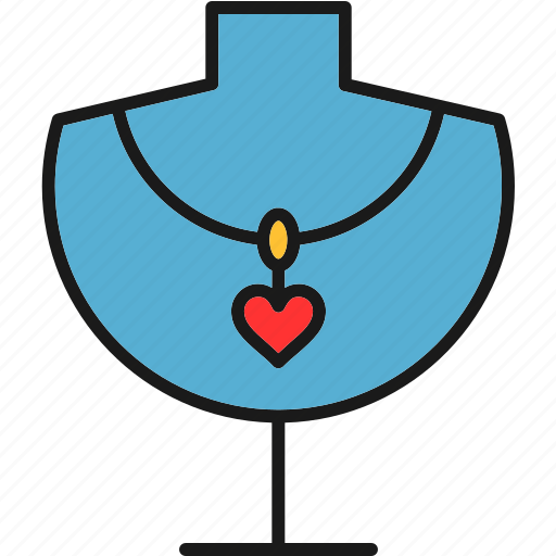 Necklace, jewelry, diamond, accessory, gem, heart, mall icon - Download on Iconfinder
